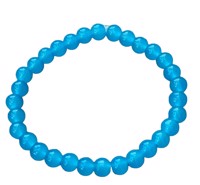 Produktbeskrivelse: Plastik perlearmbånd "Inger Marie" - frostblå